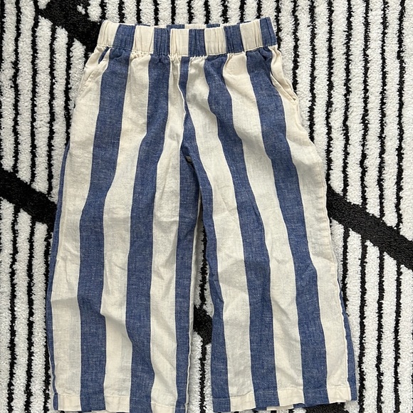 Tea Collection Other - Tea Collection Girls Wide Leg Linen Crop Pants